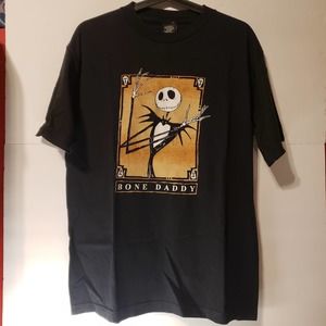 Vintage Disney Tim Burton Nightmare Before Christmas Bone Daddy T-shirt Size M